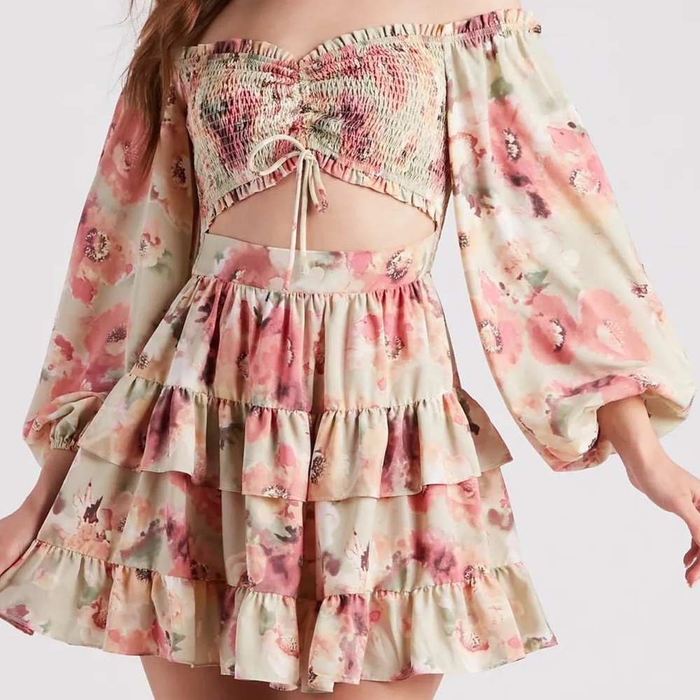 Floral Off-Shoulder Dress